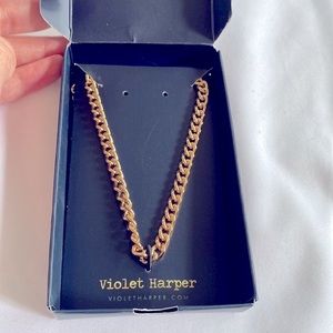 Violet Harper Gold Tone Chain Minimalist Necklace